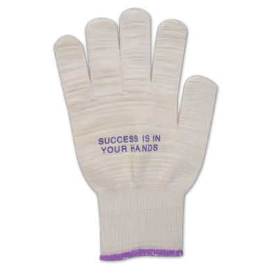 1- GLOVE - Cotton Deluxe Roping Gloves - BLUE - MEDIUM