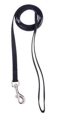 1" DOUBLE LAYER NYLON LEASH 6' BLACK