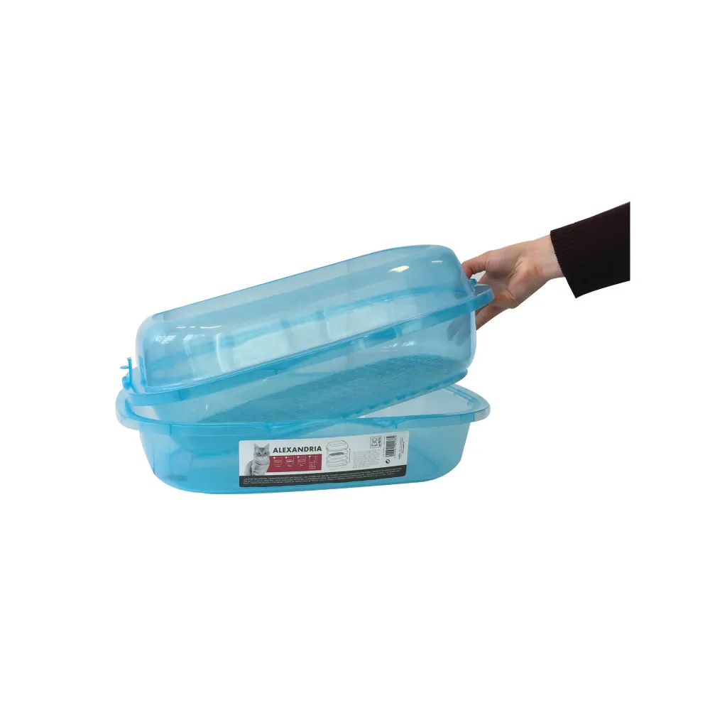 ALEXANDRIA - Cat Litter Tray With Rim Blue