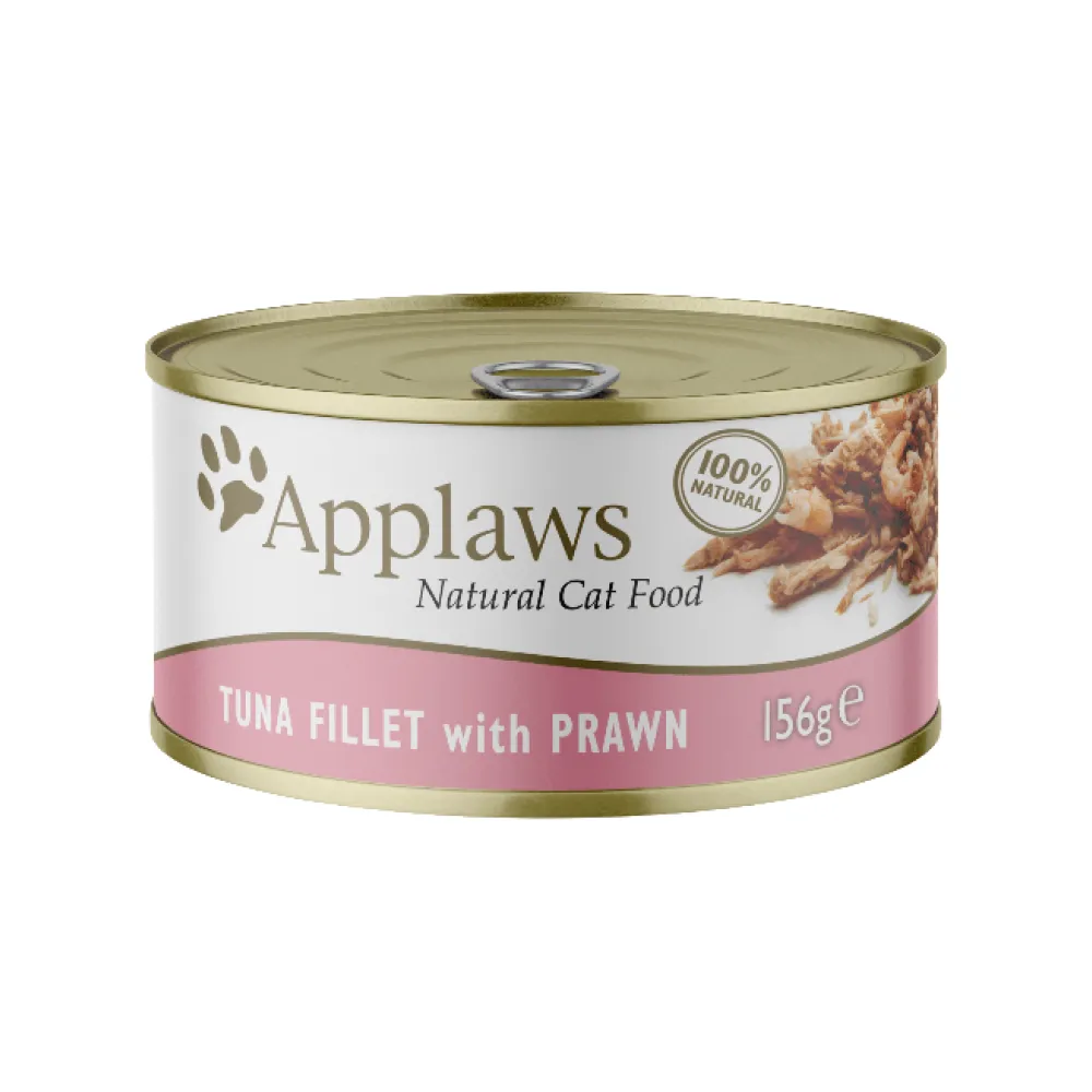 Applaws Tuna Fillet and Prawns Tinned Cat Wet Food (156g)