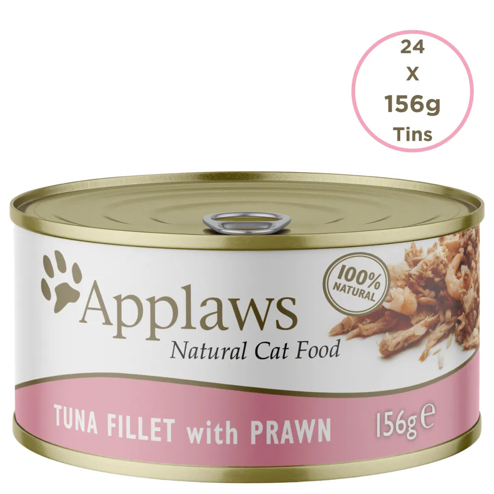 Applaws Tuna Fillet and Prawns Tinned Cat Wet Food (156g)