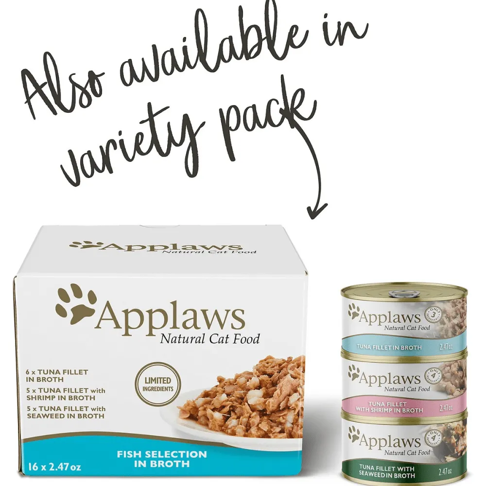 Applaws Tuna Fillet and Prawns Tinned Cat Wet Food