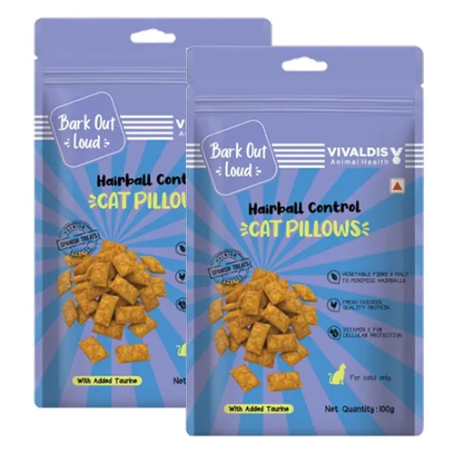 Bark Out Loud by Vivaldis Hairball Control Pillow Cat Treats