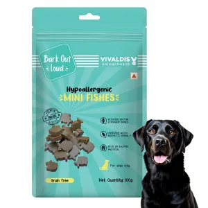 Bark Out Loud by Vivaldis Mini Fishes Grain Free & Hypoallergenic Dog Treats