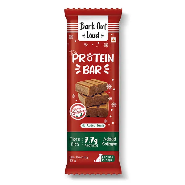 Bark Out Loud Collagen Protein Bar Chicken & Fish Treat for Dogs