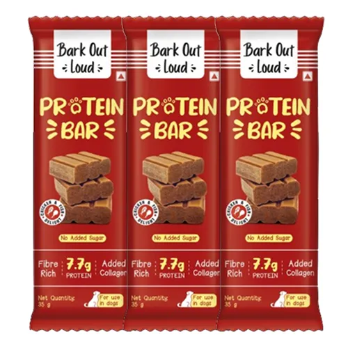 Bark Out Loud Collagen Protein Bar Chicken & Fish Treat for Dogs