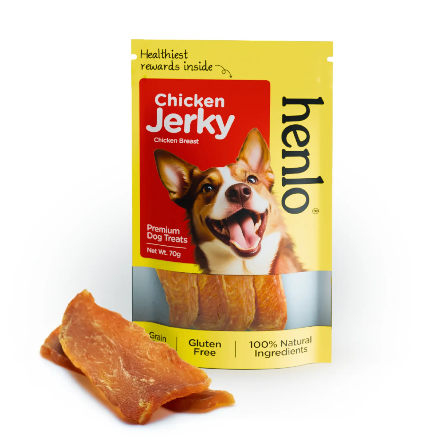 Bark Out Loud Immunity Multi Vitamin Chew Stix and Henlo Chicken Jerky Treat Combo for Dogs