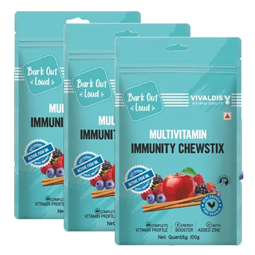 Bark Out Loud Immunity Multi Vitamin Chew Stix for Dogs and Cats