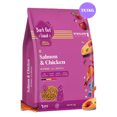 Bark Out Loud Salmon and Chicken Kitten Dry Food