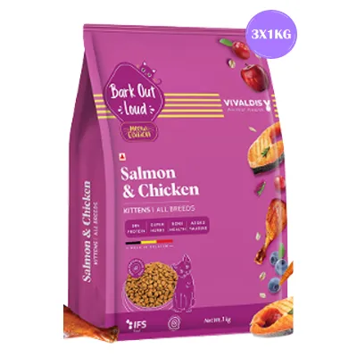 Bark Out Loud Salmon and Chicken Kitten Dry Food