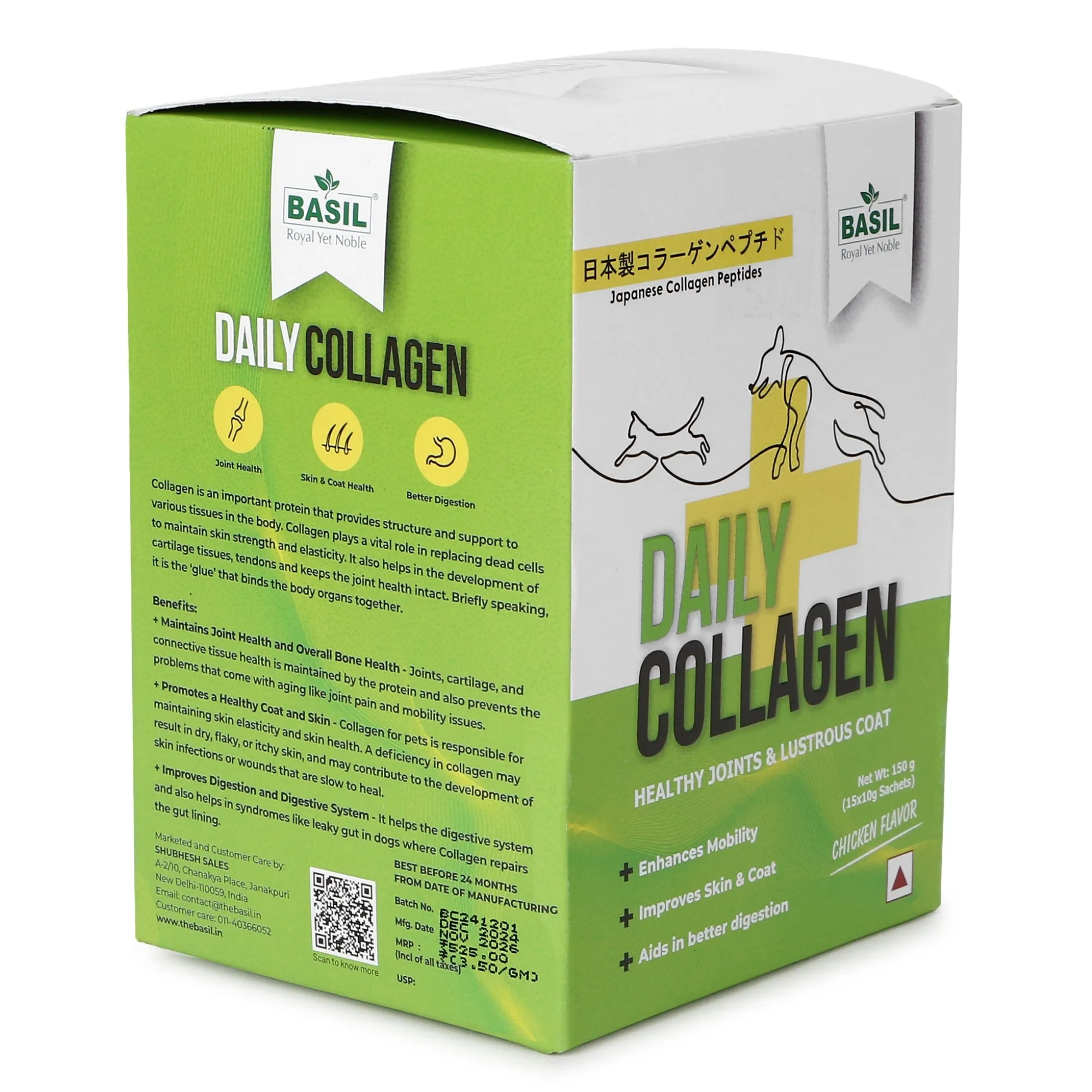 Basil Daily Collagen for Dogs and Cats