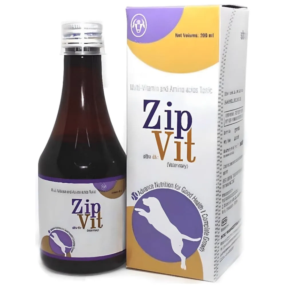 Bayer Drontal Puppy Deworming Suspension 20ml and Intas Zipvit Multi Vitamin Supplement for Dogs and Cats  (200ml) Combo