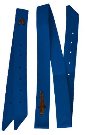 BLUE - SHOWMAN- NYLON OFF BILLET AND TIE STRAP SET.