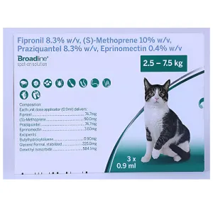 Boehringer Ingelheim Broadline Tick & Flea Spot On Solution for Cats Between 2.5kg and 7.5kg