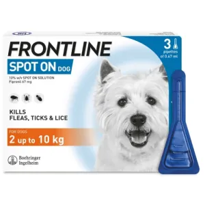 Boehringer Ingelheim Frontline Plus Tick & Flea Spot On for Dogs (2kg to 10kg)