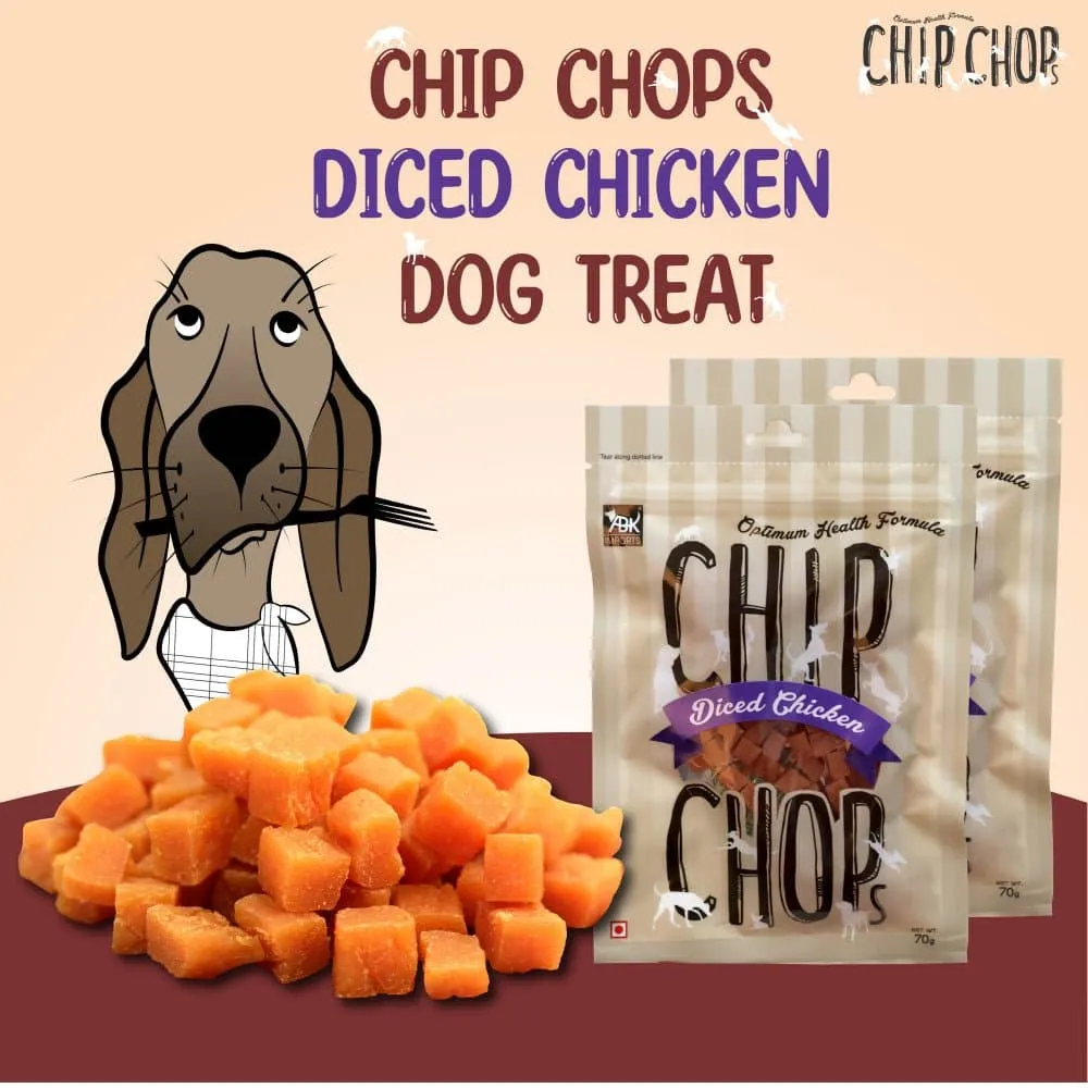 Chip Chops Chicken & Codfish Rolls, Diced Chicken and Chicken Tenders Dog Treats Combo