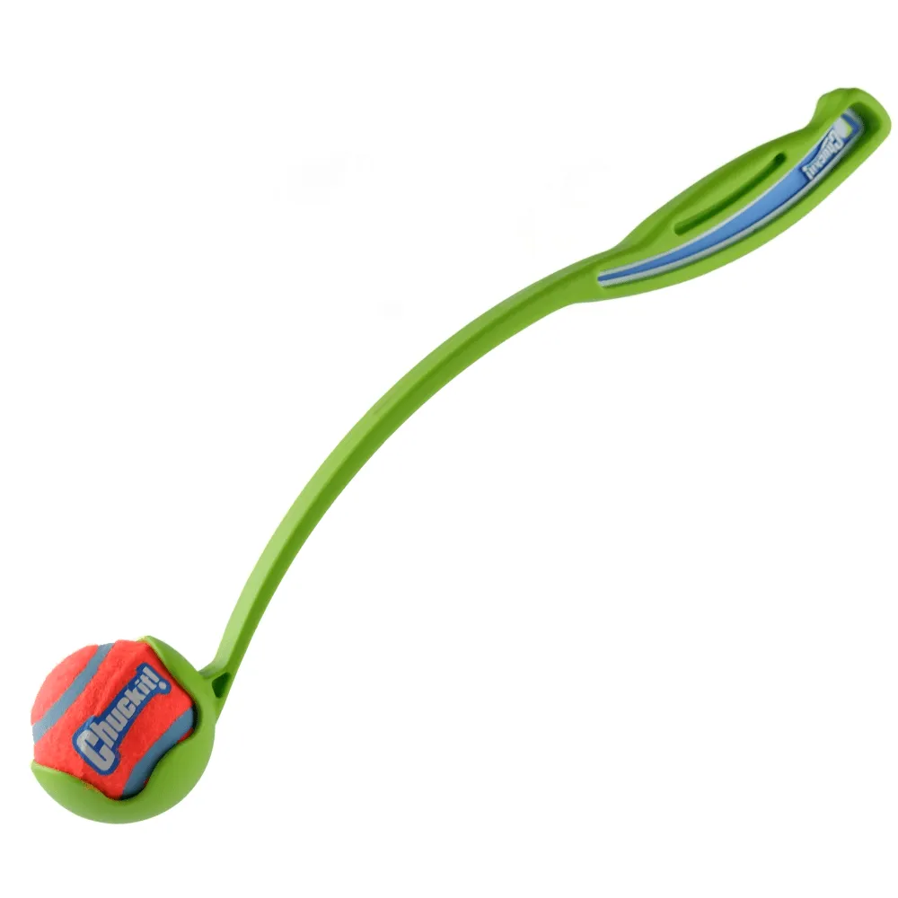 Chip Chops Chicken & Codfish Sandwich Treats & Chuckit! Sport 14 S Ball Launcher Toy Combo for Dogs