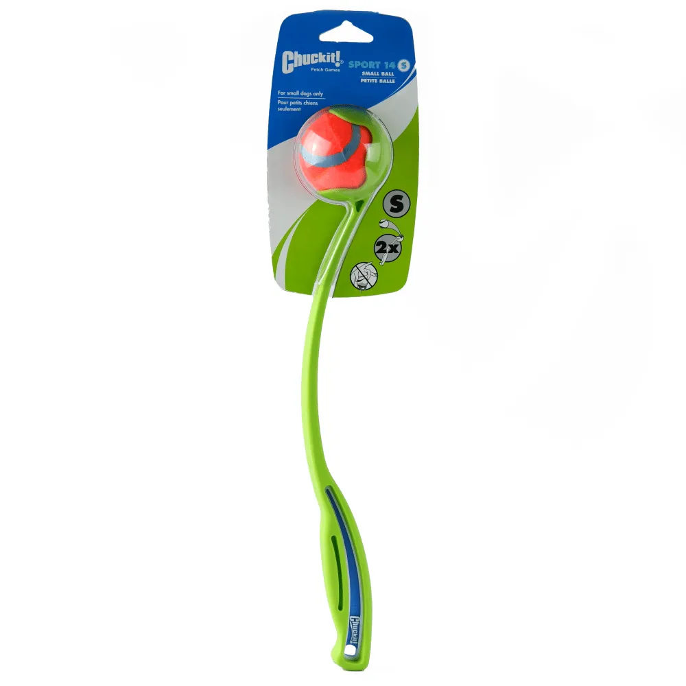 Chip Chops Chicken & Codfish Sandwich Treats & Chuckit! Sport 14 S Ball Launcher Toy Combo for Dogs