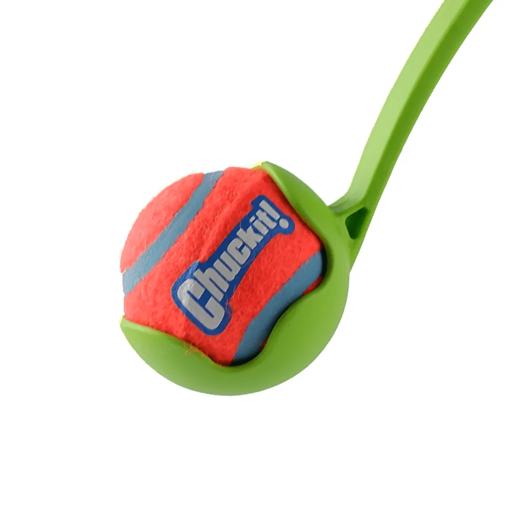 Chip Chops Chicken & Codfish Sandwich Treats & Chuckit! Sport 14 S Ball Launcher Toy Combo for Dogs