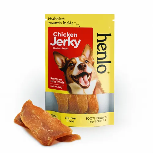 Chip Chops Chicken and Codfish Sandwich and Henlo Chicken Jerky Dog Treats Combo