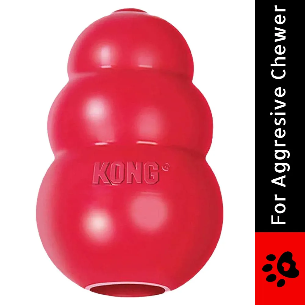 Chip Chops Roast Chicken Strips & Kong Classic Red Toy Combo for Dogs