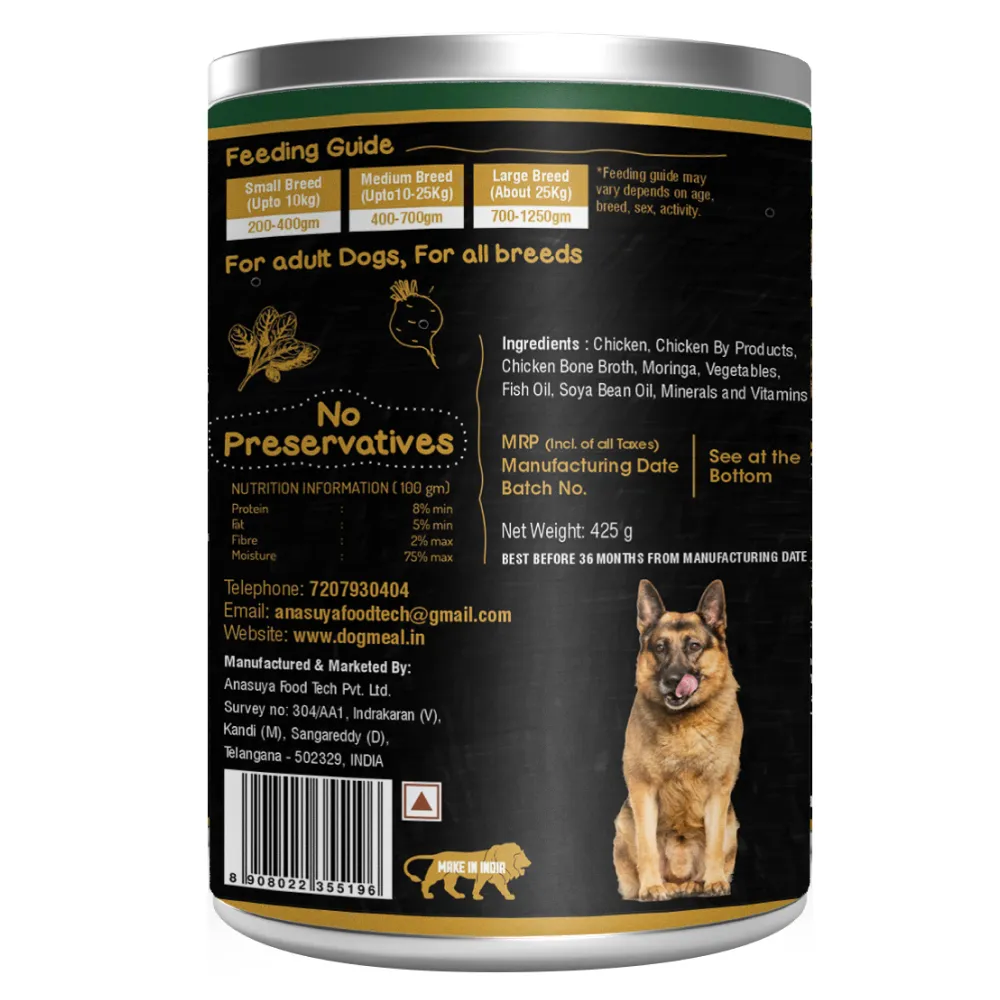 Dog Meal Moringa Chicken Meals Dog Wet Food