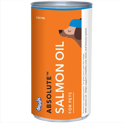 Drools Absolute Salmon Oil Syrup Supplement and Vitamin Supplement Tablets for Dogs Combo