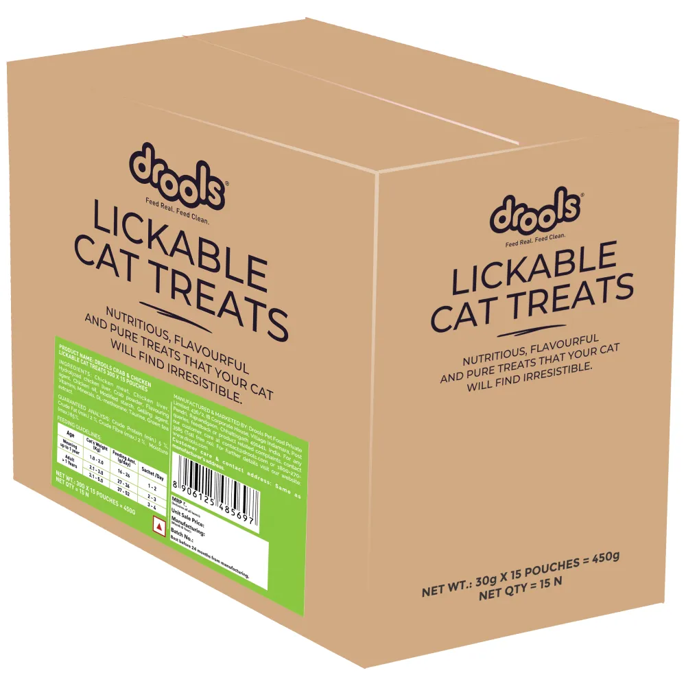 Drools Crab & Chicken Creamy Lickable Cat Treats