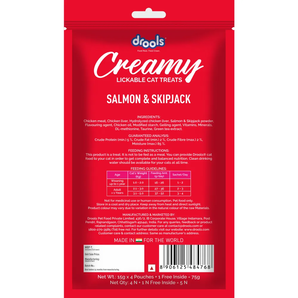 Drools Crab & Chicken, Real Chicken and Salmon & Skipjack Cat Treats Combo