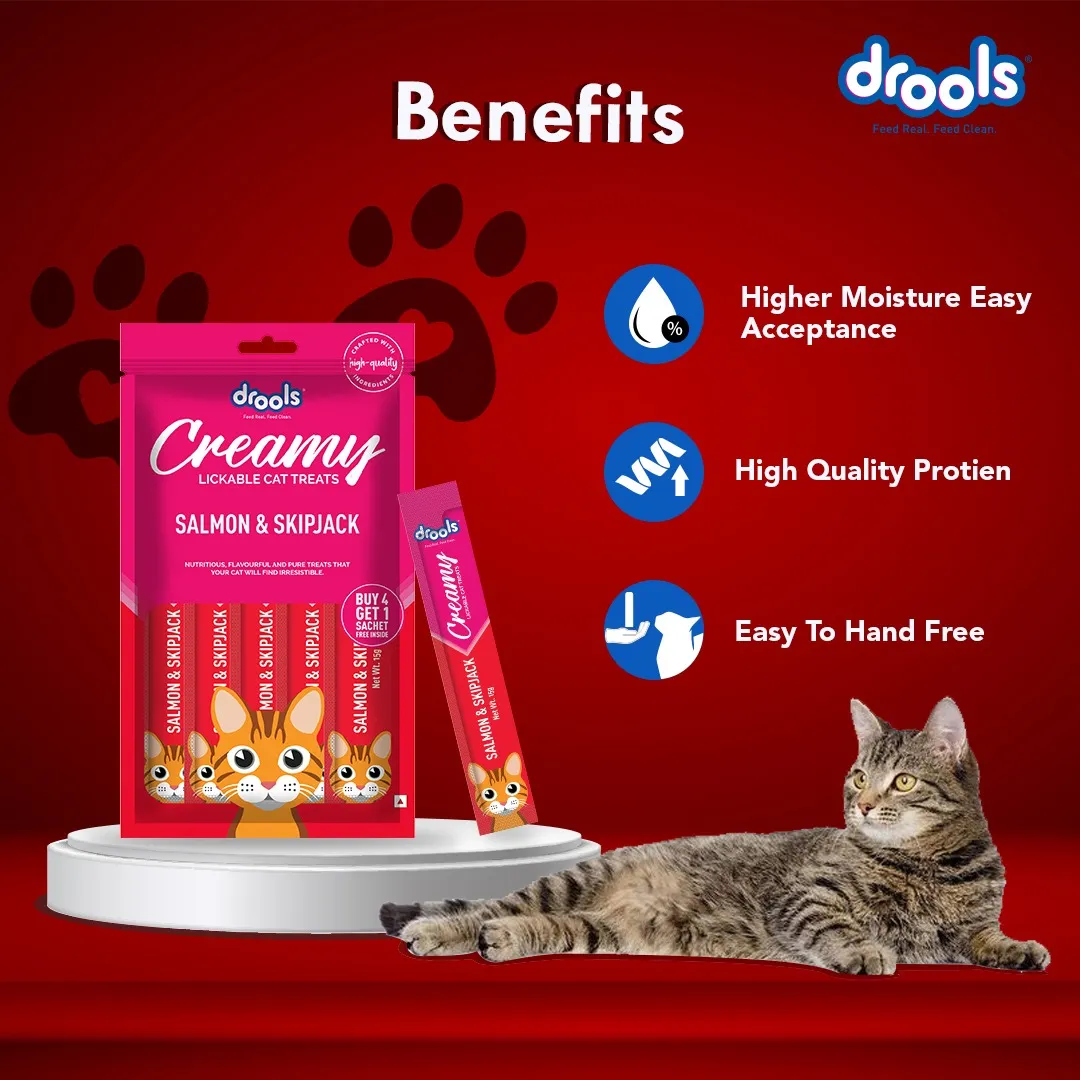 Drools Crab & Chicken, Real Chicken and Salmon & Skipjack Cat Treats Combo