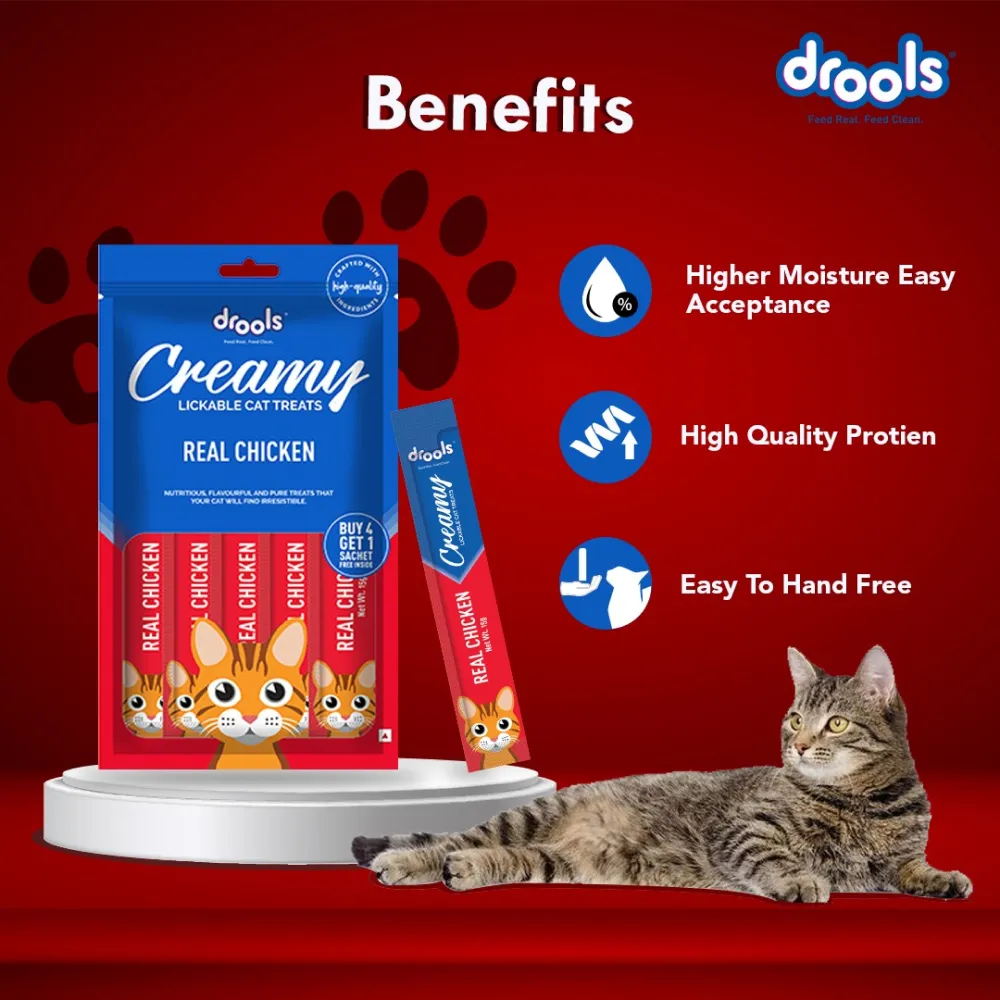 Drools Tuna & Bunito, Crab & Chicken and Real Chicken Creamy Cat Treats Combo