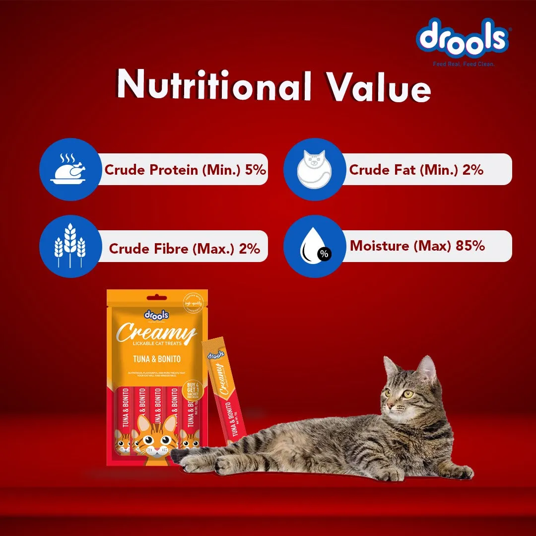 Drools Tuna & Bunito, Crab & Chicken and Real Chicken Creamy Cat Treats Combo