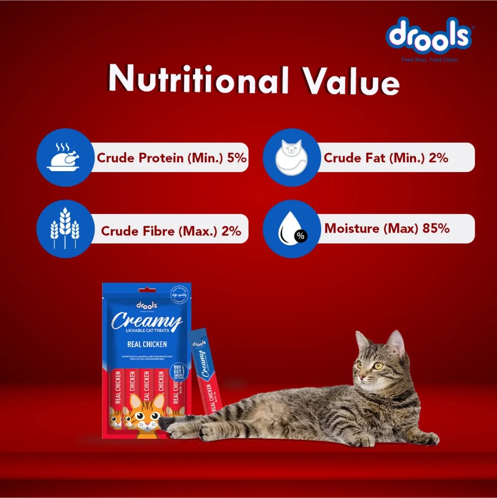 Drools Tuna & Bunito, Crab & Chicken and Real Chicken Creamy Cat Treats Combo