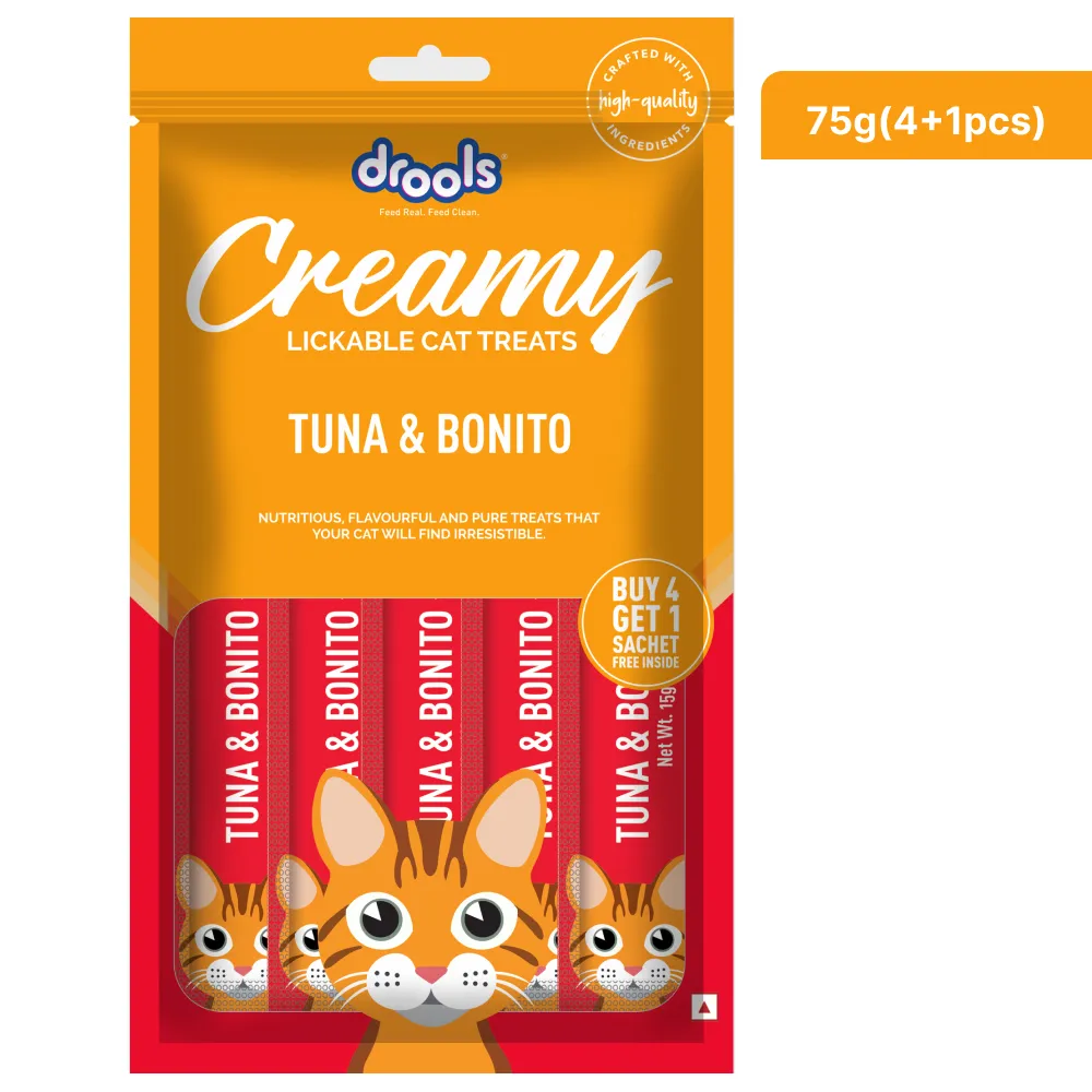 Drools Tuna & Bunito, Crab & Chicken and Real Chicken Creamy Cat Treats Combo