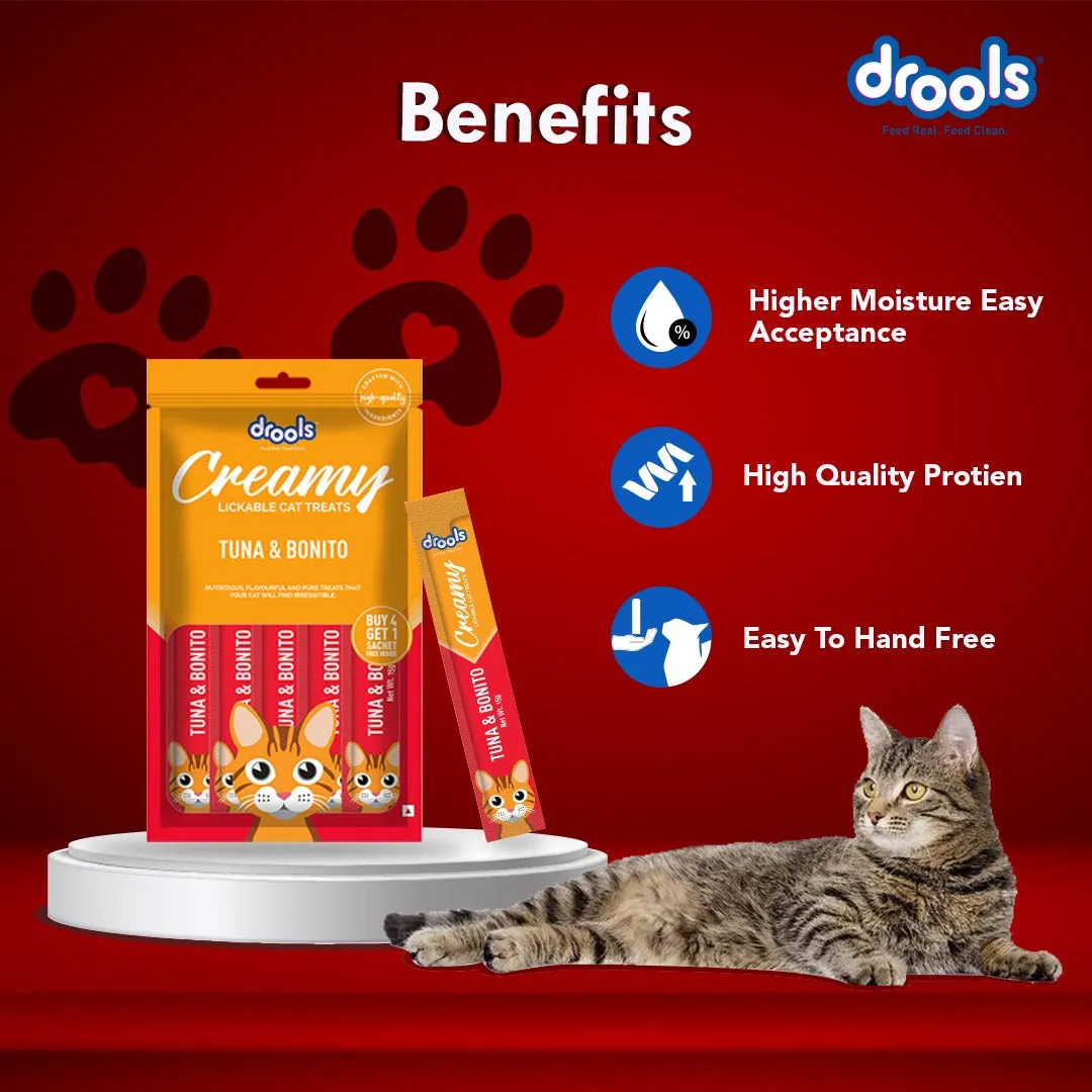 Drools Tuna & Bunito, Crab & Chicken and Real Chicken Creamy Cat Treats Combo