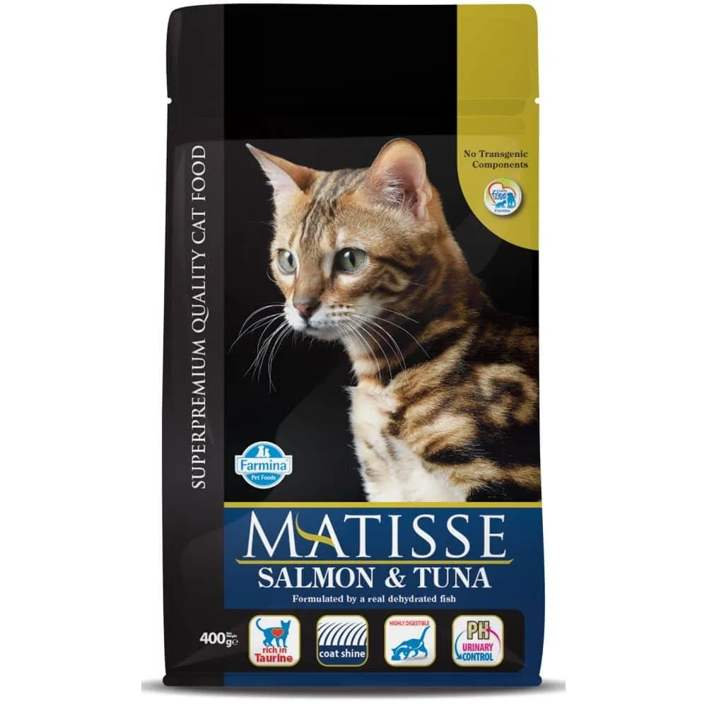Farmina Matisse Salmon & Tuna and Chicken & Rice Adult Cat Dry Food Combo (10kg 10kg)
