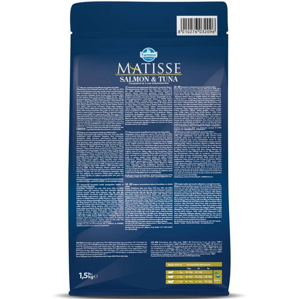 Farmina Matisse Salmon & Tuna and Chicken & Rice Adult Cat Dry Food Combo (10kg 10kg)