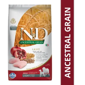 Farmina N&D Chicken & Pomegranate Ancestral Grain Light Adult Medium Maxi Dog Dry Food (Limited Shelf Life)