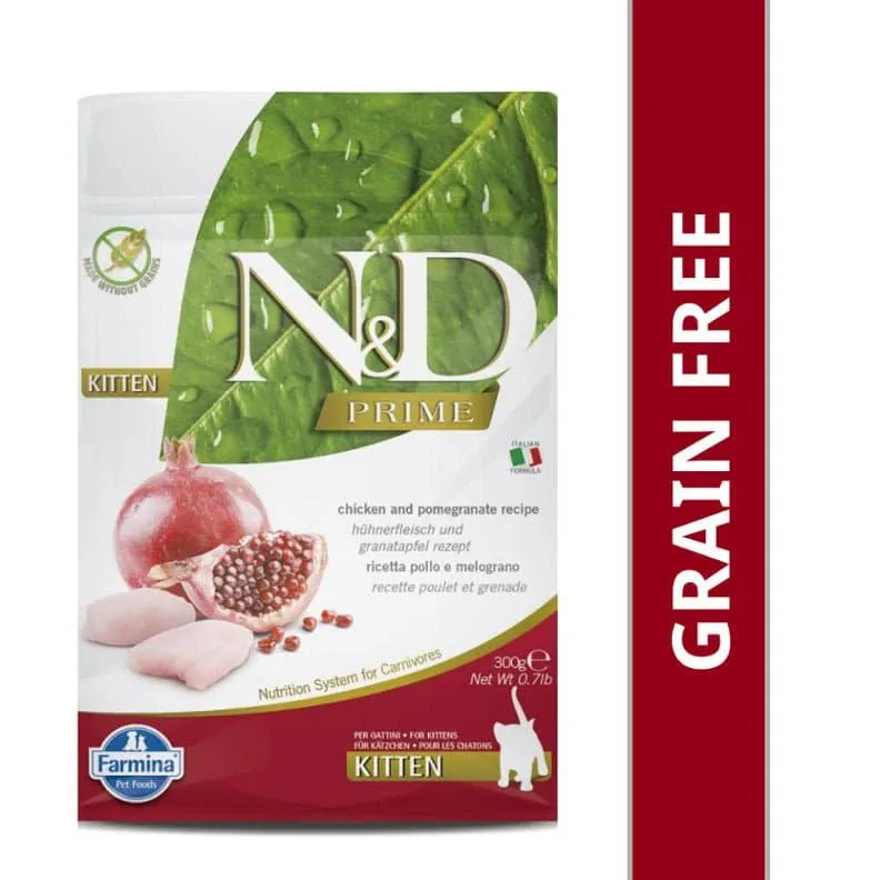 Farmina N&D Prime Chicken & Pomegranate Grain Free Kitten Cat Dry Food