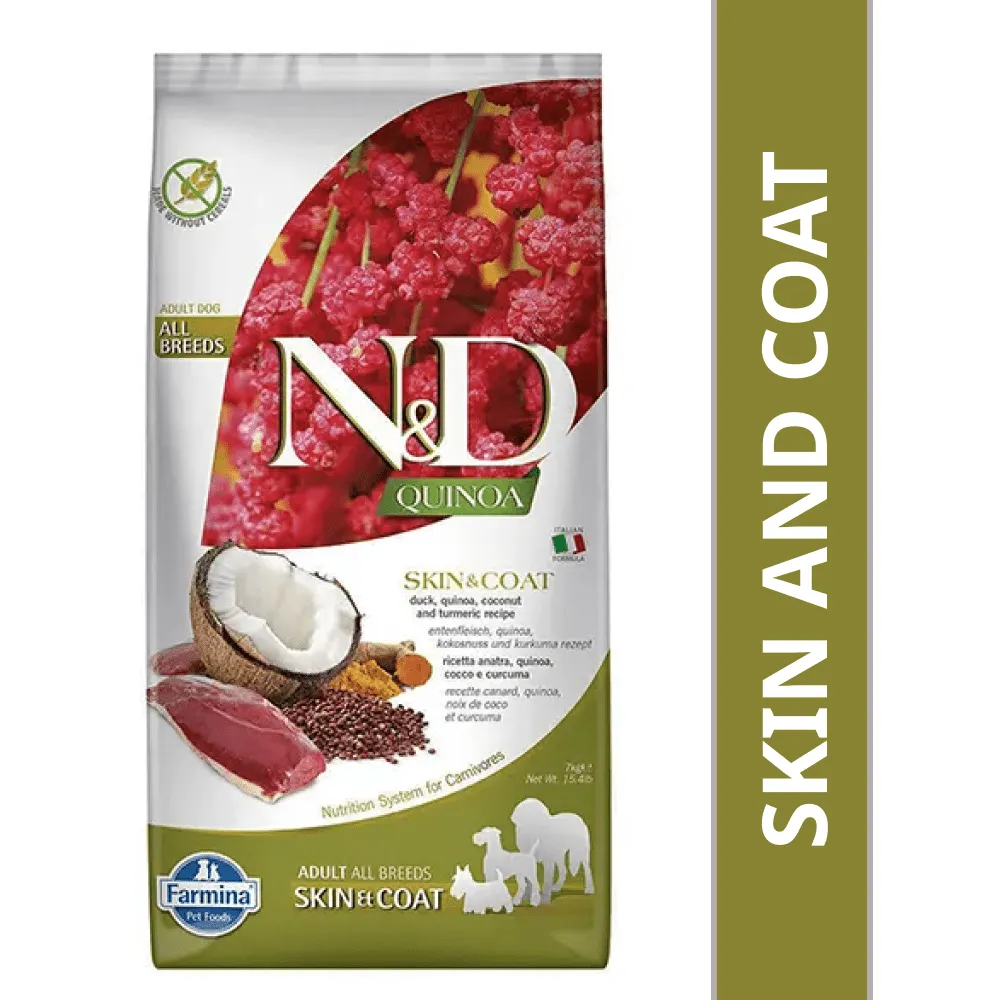 Farmina N&D Quinoa Duck Coconut & Turmeric Skin & Coat Grain Free Medium and Maxi Dog Dry Food
