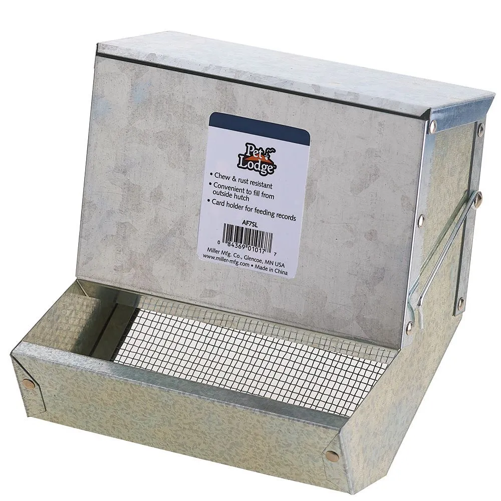 FEEDER SOLID BOTTOM 7" W/LID