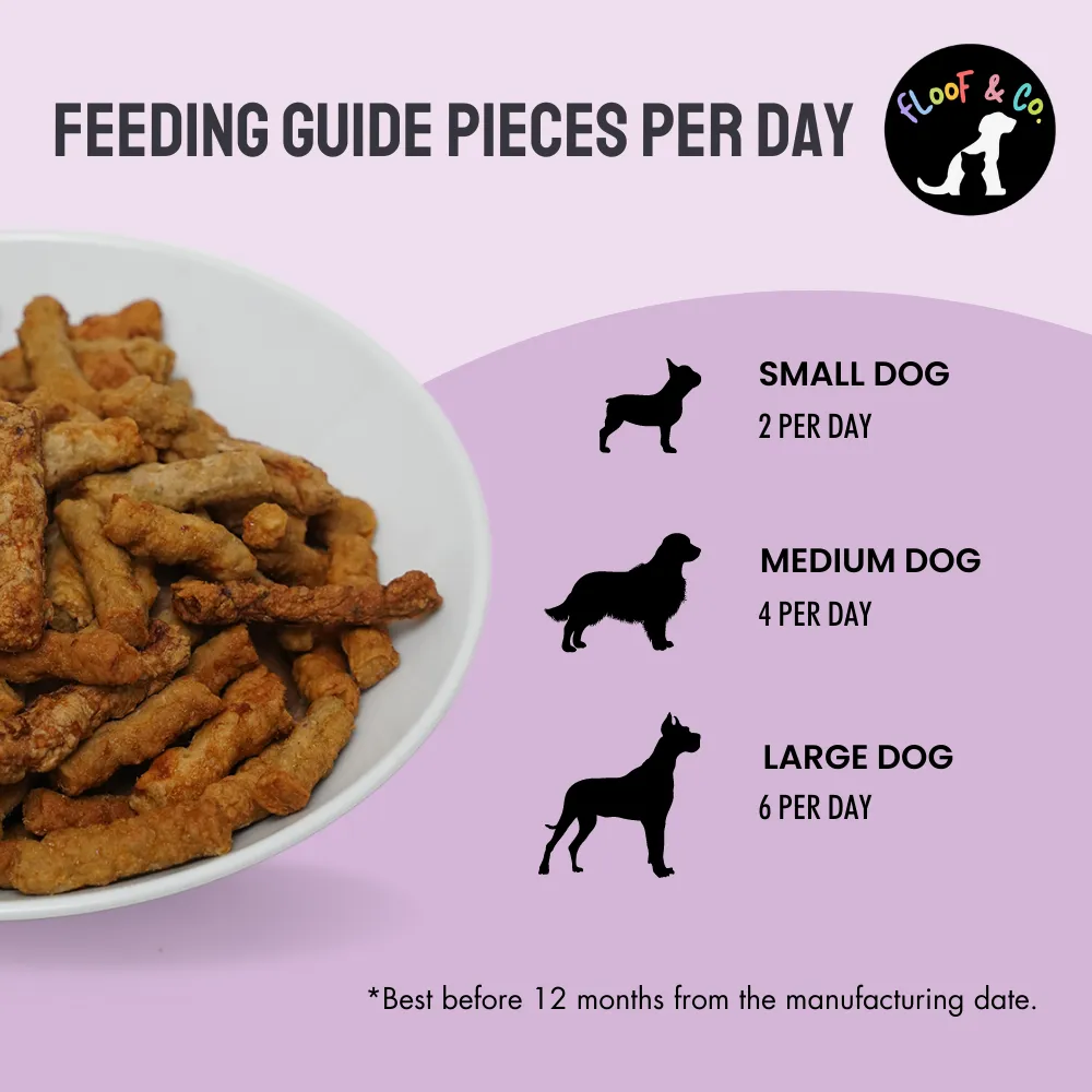 Floof & Co Pork Chew, Bacon Cheese and Chicken Cheese Dog Treats Combo