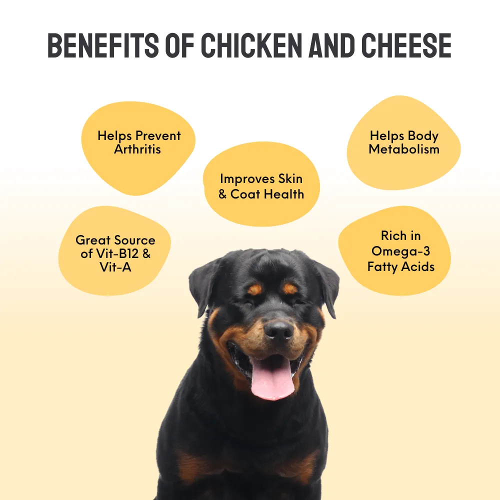 Floof & Co Pork Chew, Bacon Cheese and Chicken Cheese Dog Treats Combo