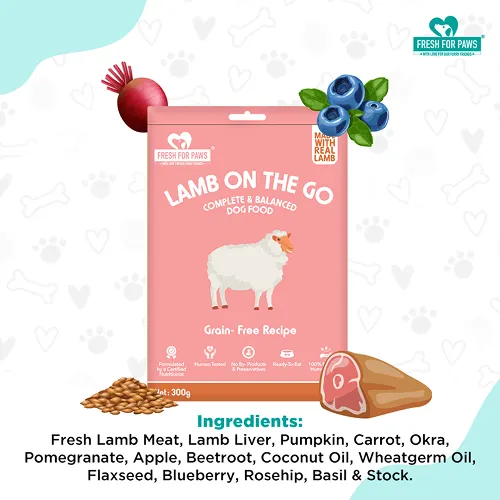 Fresh For Paws Chicken Pot Pie and Fish Supper and Lamb On The Go Wet Dogs Food Combo