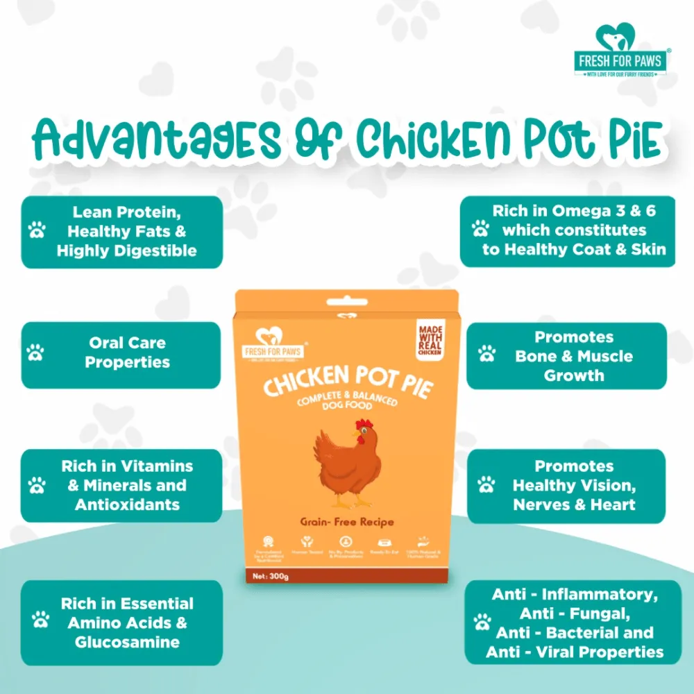 Fresh For Paws Chicken Pot Pie and Fish Supper and Lamb On The Go Wet Dogs Food Combo