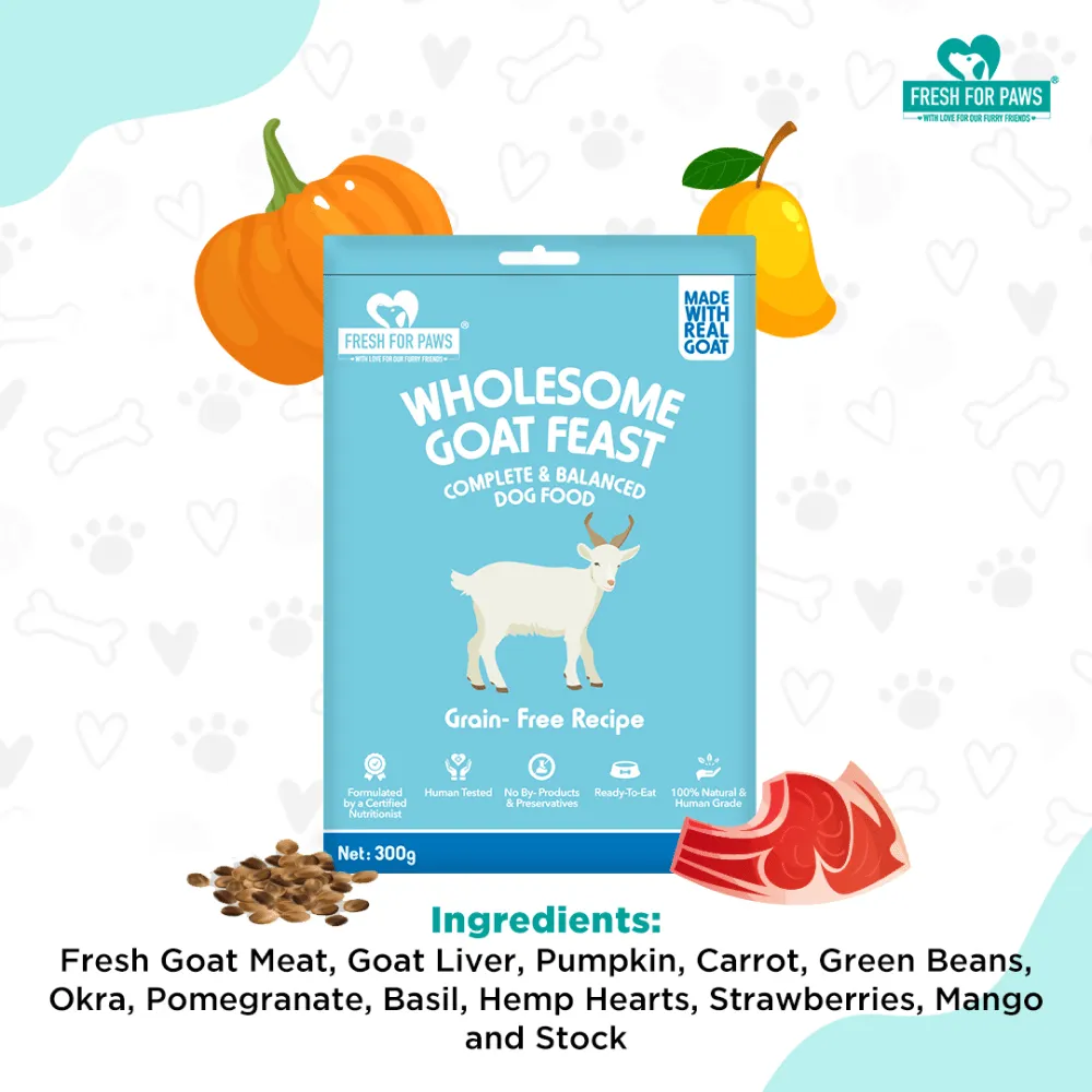 Fresh For Paws Wholesome Goat Feast Wet Food for Dogs (300g)