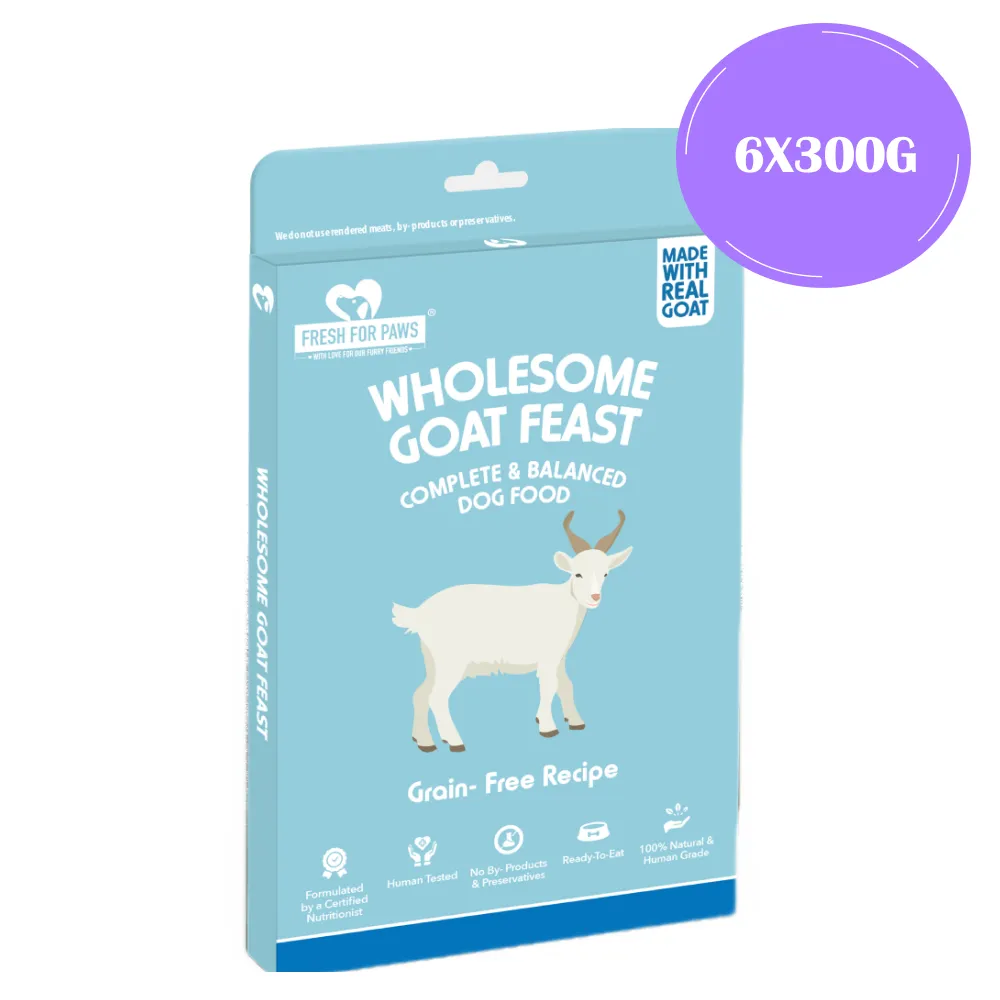 Fresh For Paws Wholesome Goat Feast Wet Food for Dogs (300g)