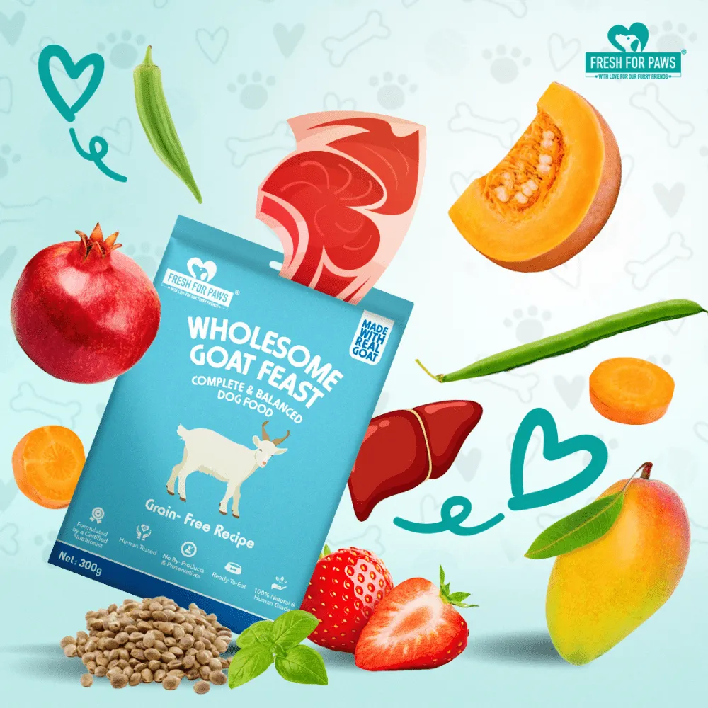 Fresh For Paws Wholesome Goat Feast Wet Food for Dogs (300g)