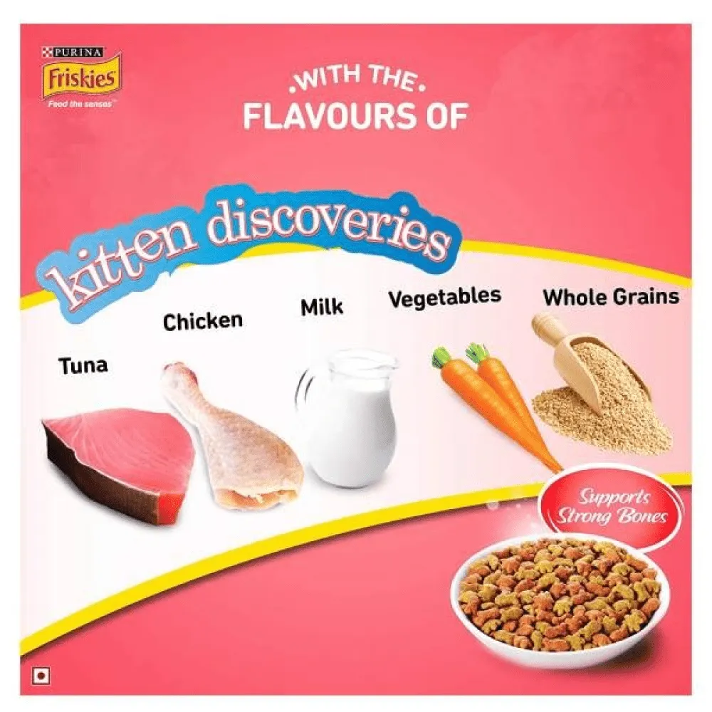 Friskies Kitten Cat Dry Food and Purina Felix Chicken with Jelly Kitten Cat Wet Food Combo