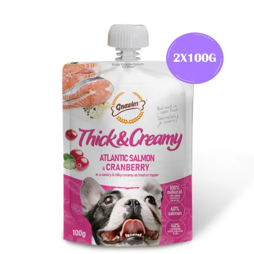 Gnawlers Atlantic Salmon and Cranberry Thick and Creamy Dog Treats